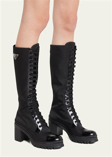 prada boot 2020|Prada lace up combat boots.